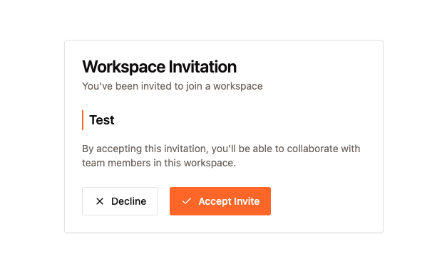 Accepting an invitation